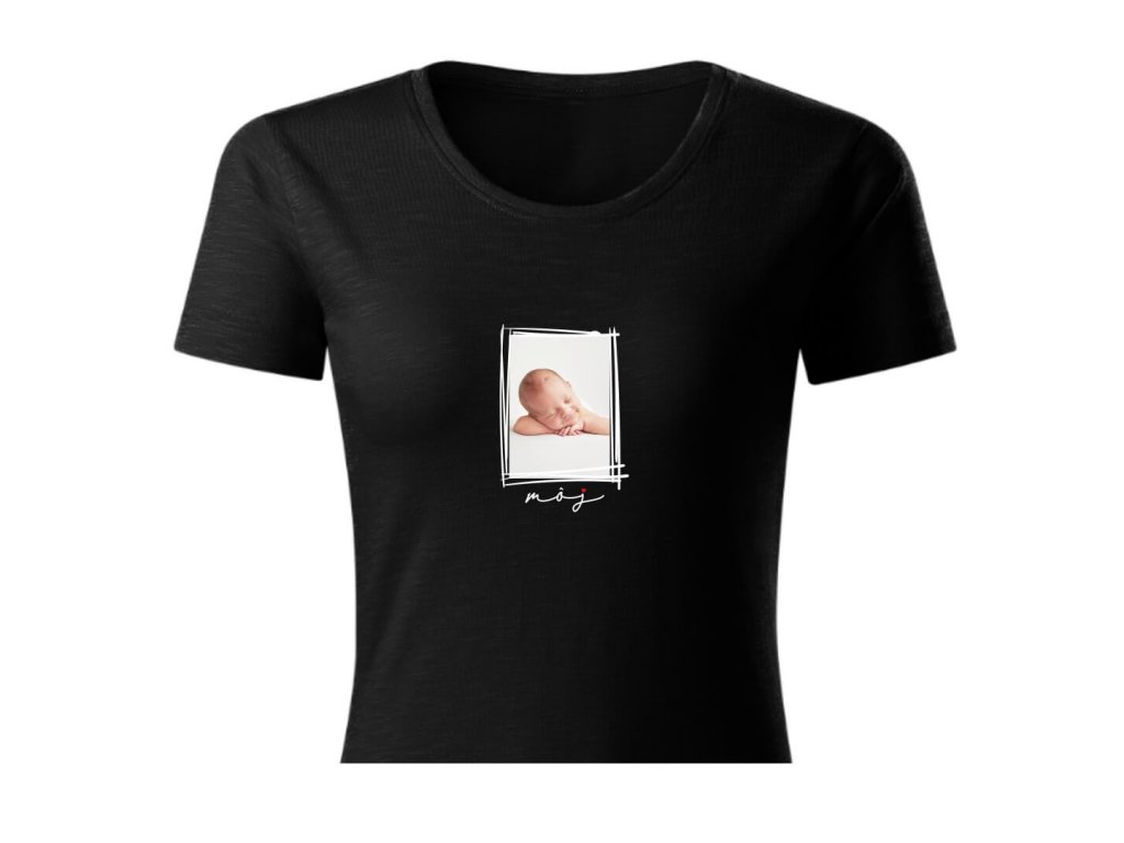 ČIERNE TRIČKO S FOTKOU Môj 2 DÁMSKE