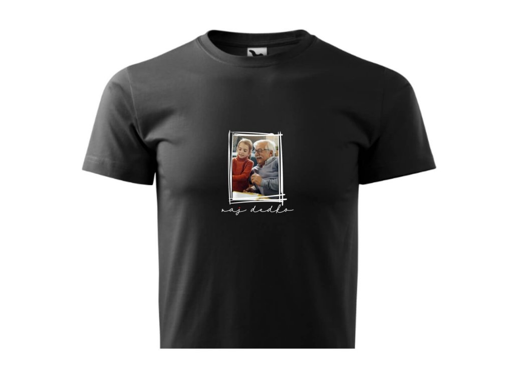 ČIERNE TRIČKO S FOTKOU Naj dedko 2