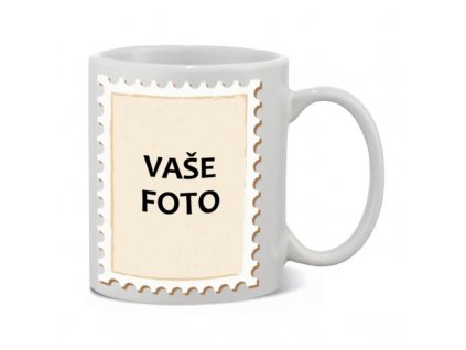 rámik Známka•hrnček biely1