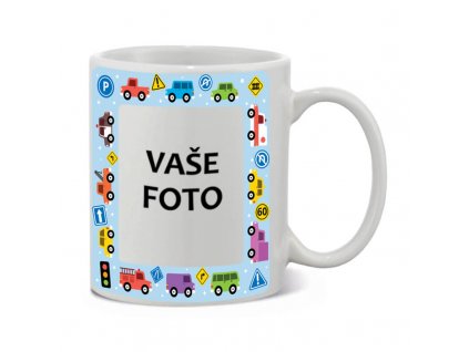 rámik Autíčka•hrnček biely1
