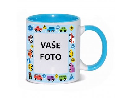 44 FAREBNÝ modrý rámik AUTÍČKA rámik