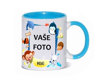 43 FAREBNÝ modrý rámik ZVIERATKÁ 1 rámik