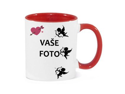 SRDCE 1 FAREBNÝ červený rámik