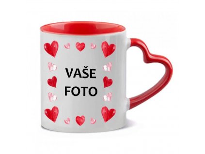 SRDCE 5 farebný červený uško srdce rámik