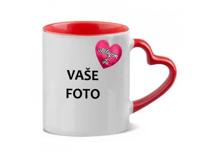 MILUJEM ŤA FAREBNÝ červený uško srdce rámik