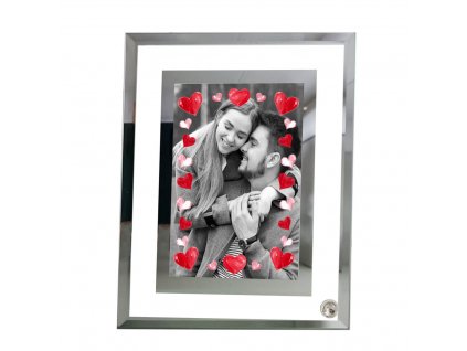 15 SRDCE 5 SKLO • dvojitý rámik zrkadlo 2