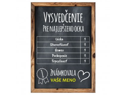 Vysvedčenie otec (čierna) 1