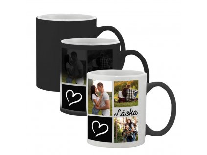 MAGICKÝ HRNČEK S FOTKOU KOLÁŽ LÁSKA ČIERNA 4
