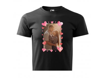 ČIERNE TRIČKO S FOTKOU SRDCE 3 1