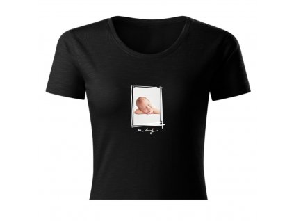 ČIERNE TRIČKO S FOTKOU Môj 2 DÁMSKE