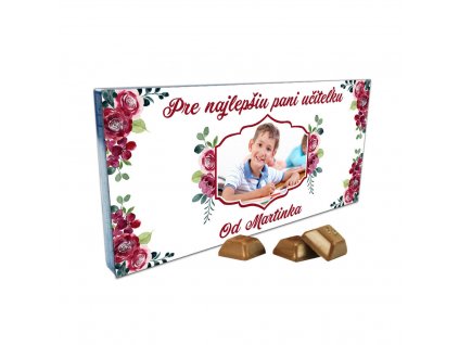 ČOKOLADA S FOTKOU rámik NAJLEPŠIA PANI UČITEĽKA 2 1