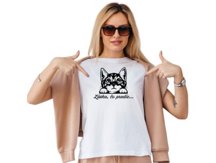 žena tričko mačka