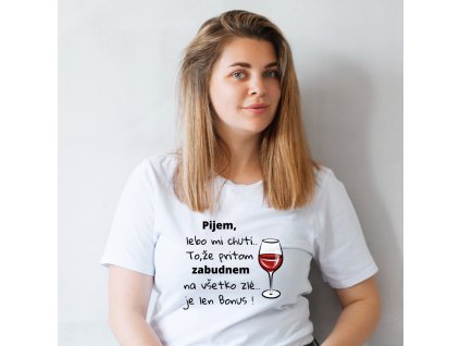 tričko pijem vino