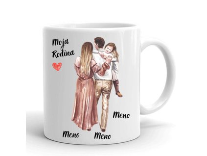 rodinný hrnček mama otec dcera x