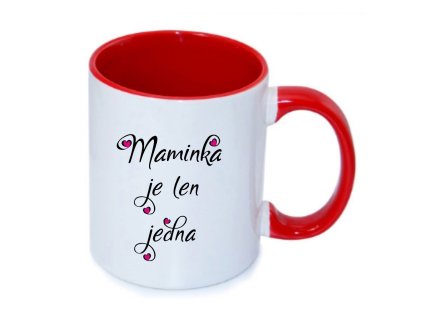 hrnček maminka je len jedna srdiečka