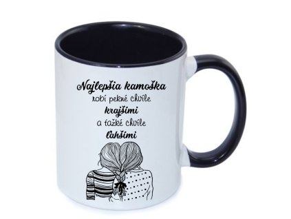 hrnček farebny pre kamošku black