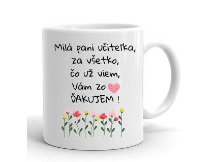 HRNČEK UČITELKA DAKUJEM