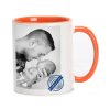 Hrnček s fotkou farebný rámik Otec pečiatka 350 ML FOTOpošta