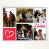 OBRAZ NA PLÁTNO S FOTKOU Na šírku Koláž Láska Červená 1